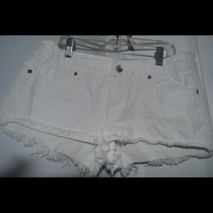 Billabong White Denim Cut-Off Shorts